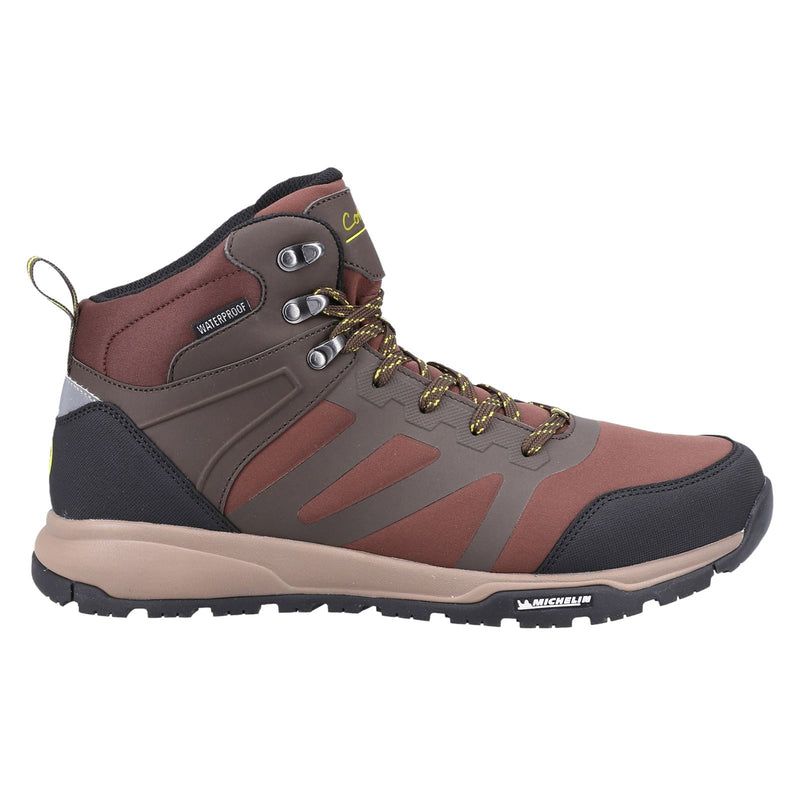 Cotswold Kingham Mid Recycled Plastic+Synthetic Pu Men's Brown Hiking Boots
