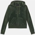 Juicy Couture Robertson Classic Jacket Synthetic Women's Green Hooded Sweatshirt