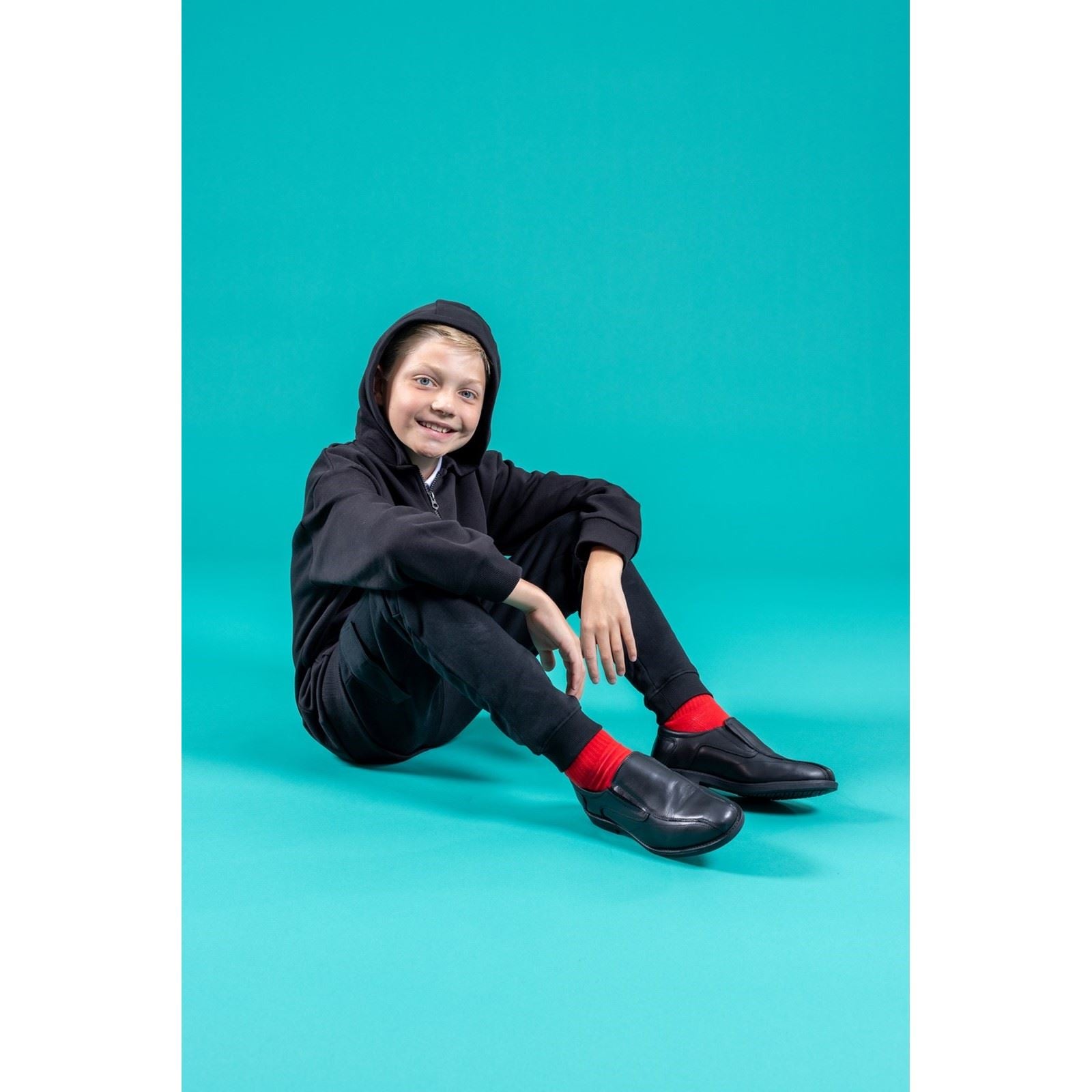 Hush Puppies Bespoke Youth Boys Black Leather Loafers