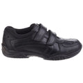 Hush Puppies Jezza Youth Boys Black Leather Loafers