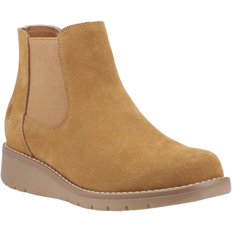 Hush Puppies Leonie Suede Women's Tan Flat Chelsea Boots