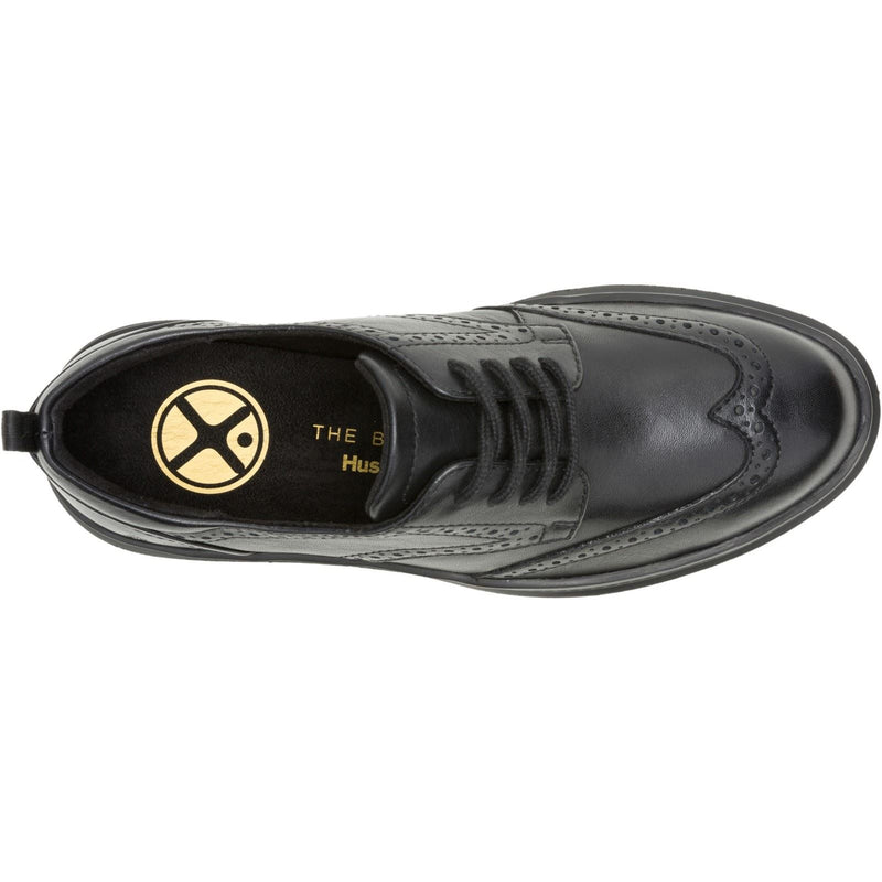 Hush Puppies Joy Leather Women's Black/Black Brogues Shoes