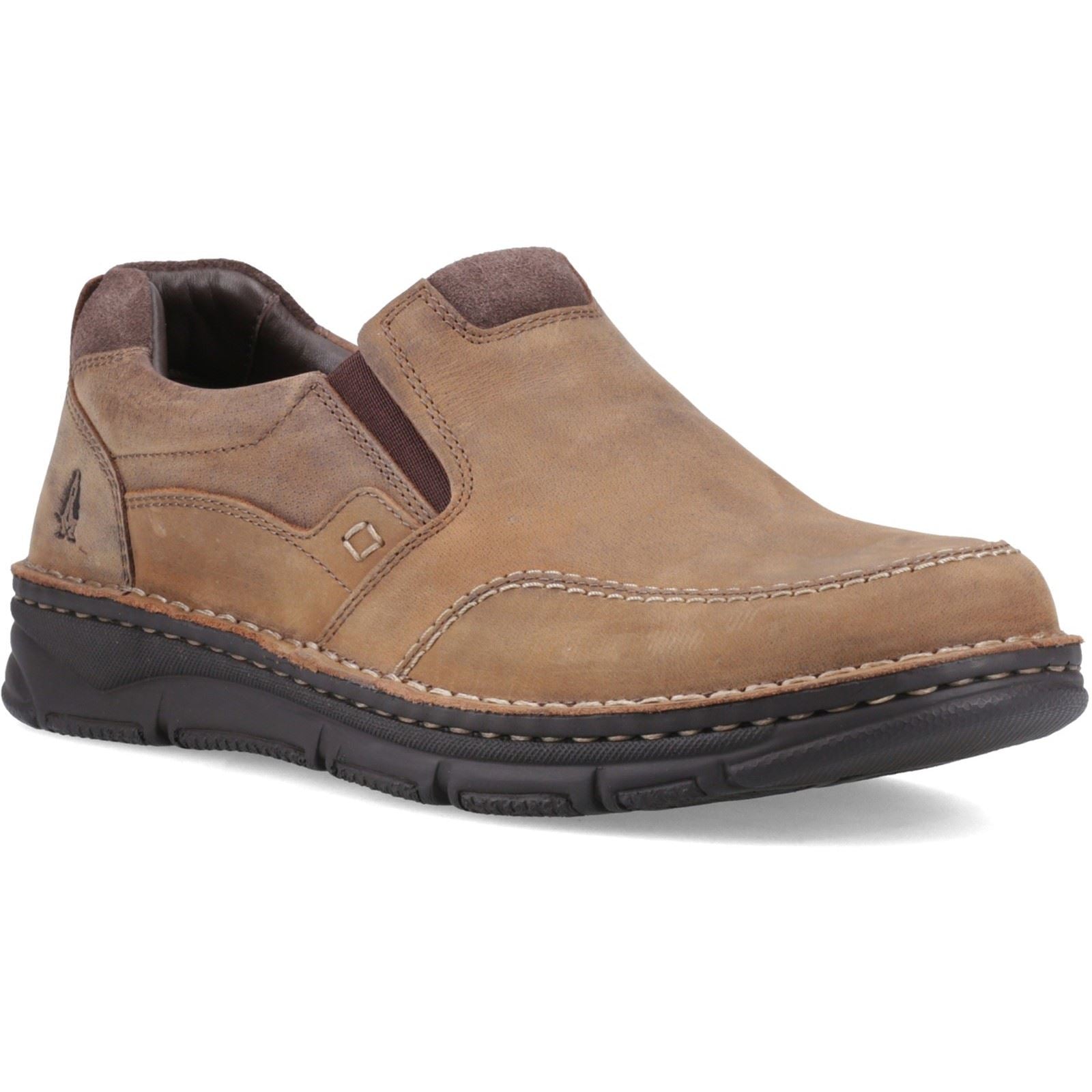 Hush Puppies Franco Slip on Leather Men's Tan Loafers
