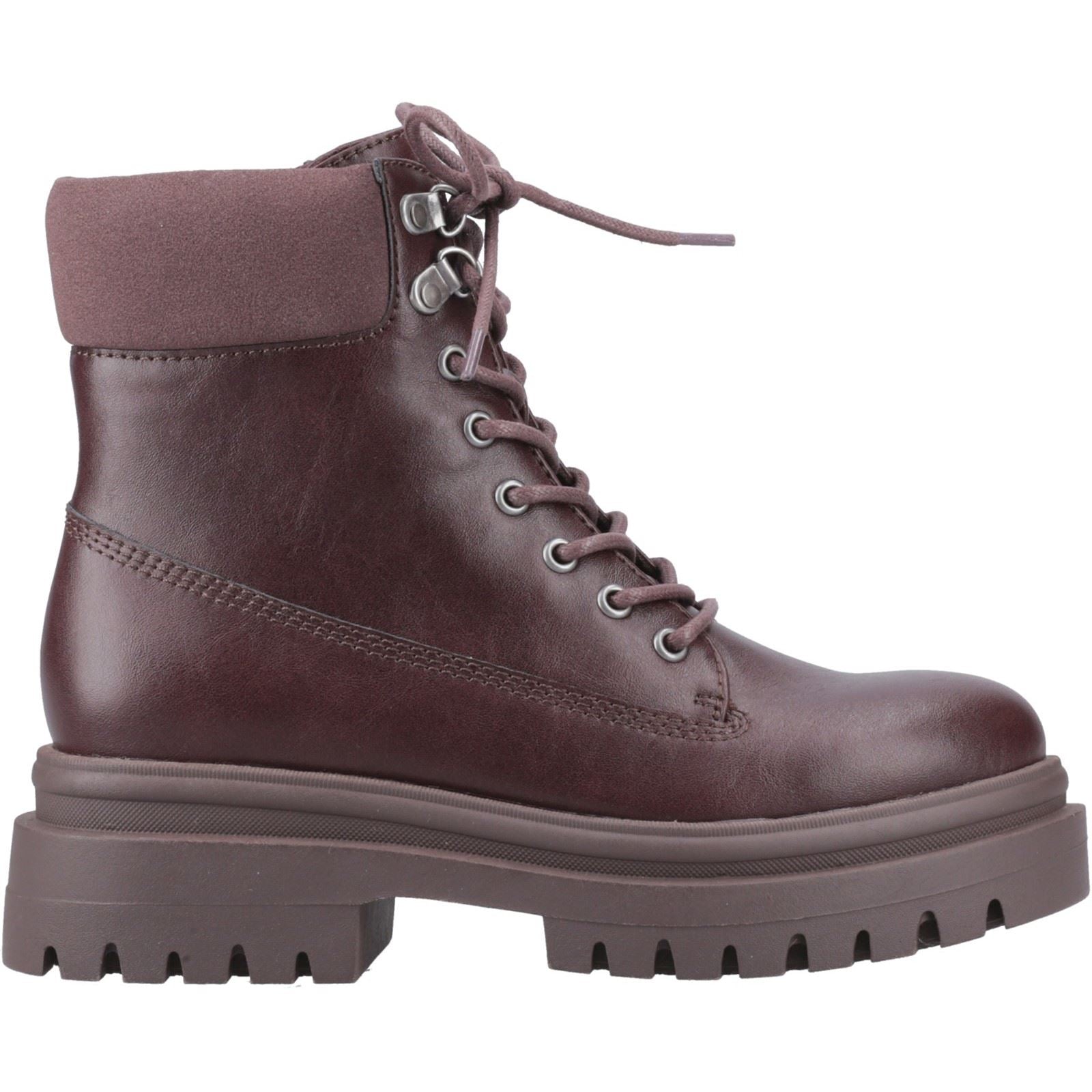 Rocket Dog Danie Faux Leather Women's Dark Brown Heeled Mid Calf Boots