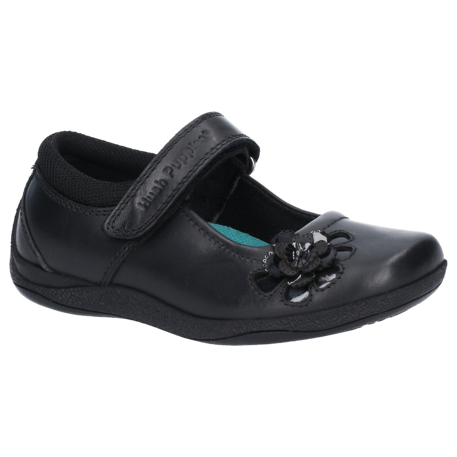 Hush Puppies Jessica Senior Leather Girls's Black Shoes
