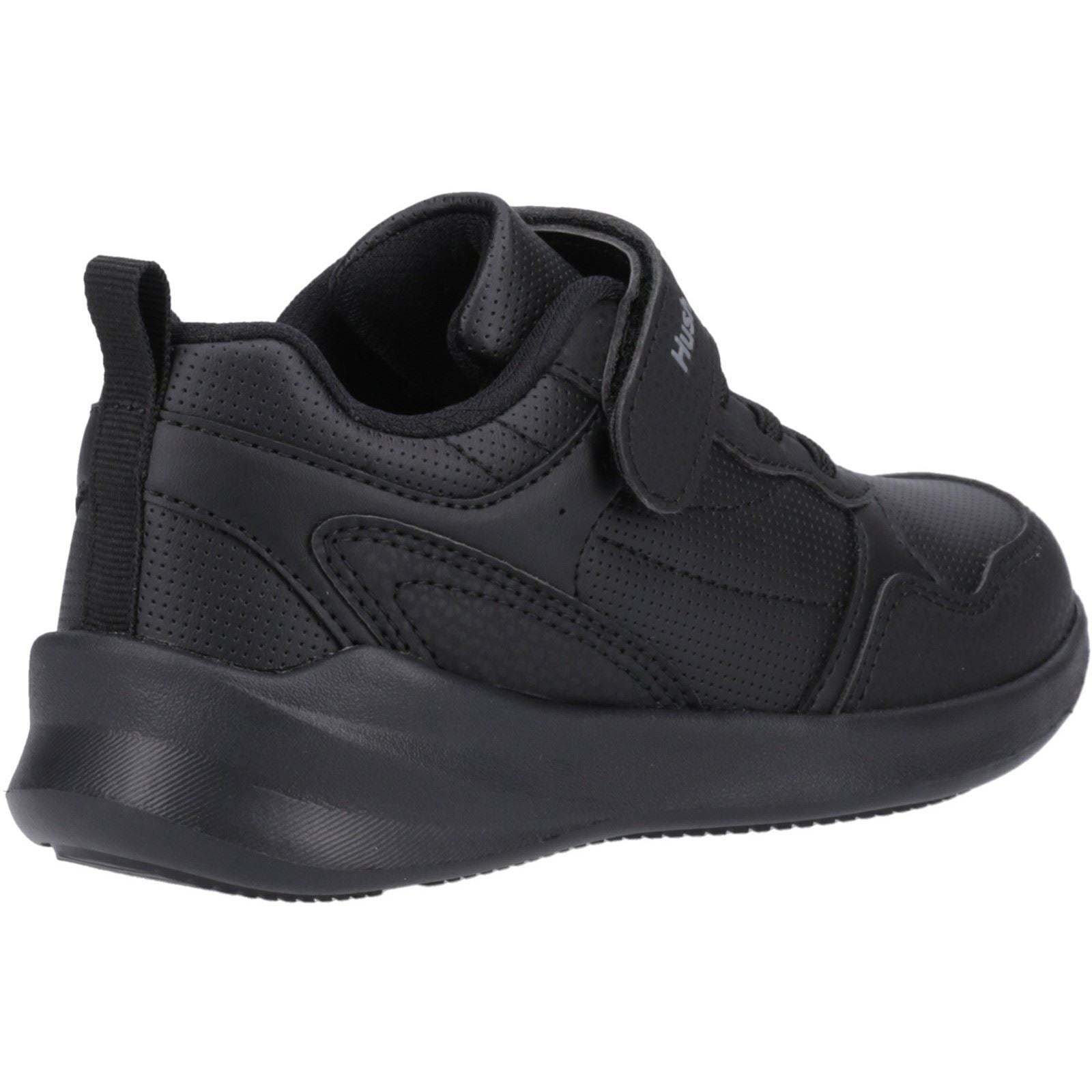 Hush Puppies Marling Bungee Lace Senior Black Shoes - US 8