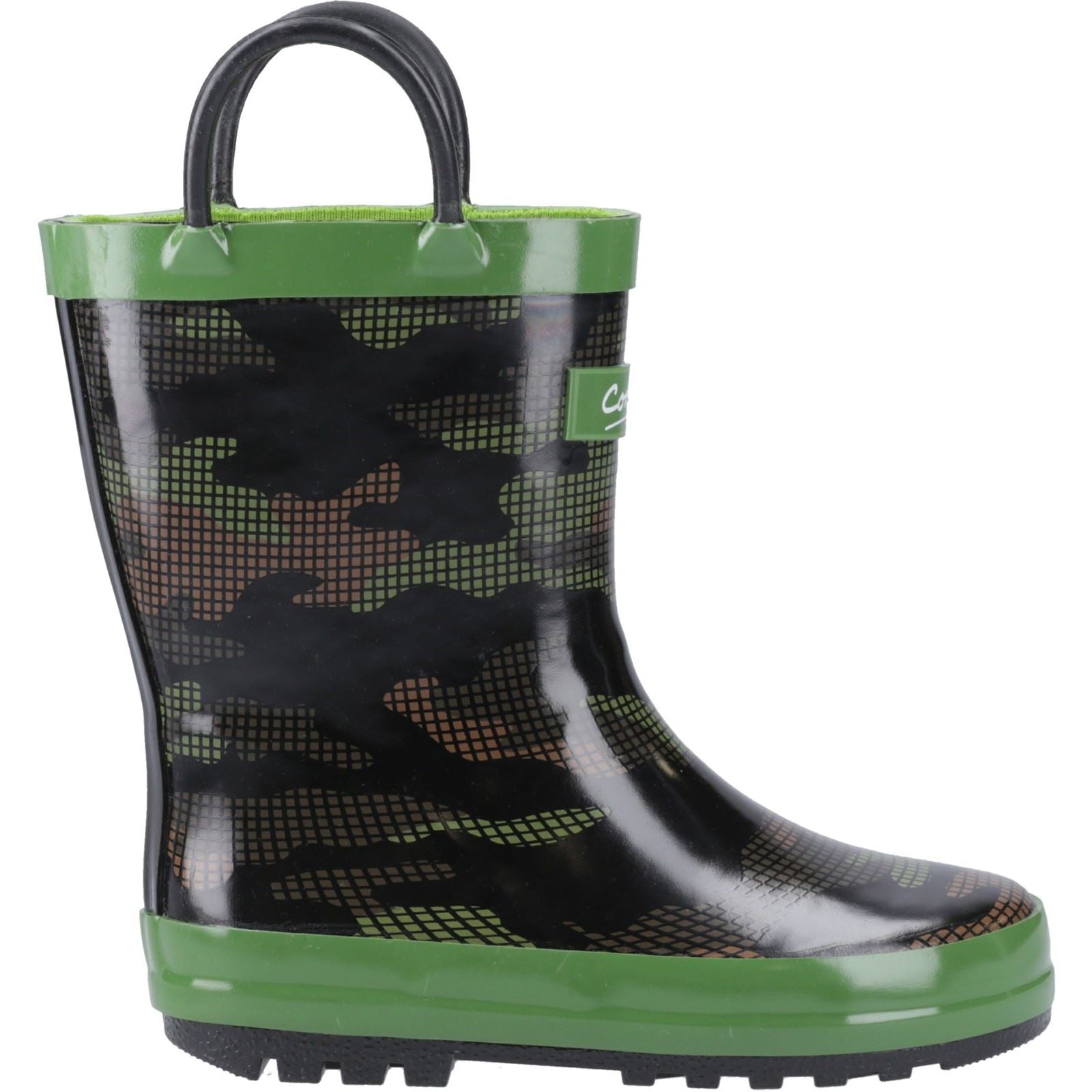 Cotswold Puddle Rubber Kid's Camouflage Wellington Boots