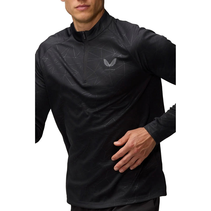 Castore Adapt Training 1/4 Zip Top Polyester Men's Black Activewear T-Shirts