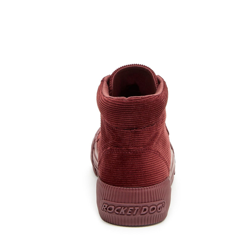Rocket Dog Cheery Hi Corduroy Women's Burgundy Trainers