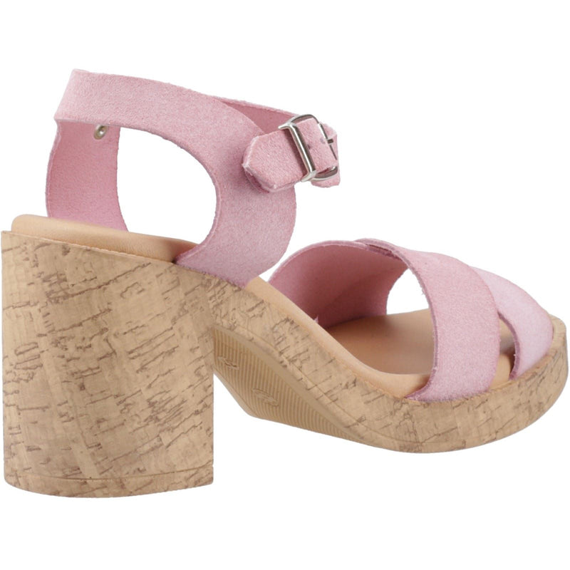 Hush Puppies Georgia Cork Leather Women's Blush Sandals