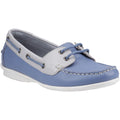 Hush Puppies Irene Leather Women's Blue Boat Shoes