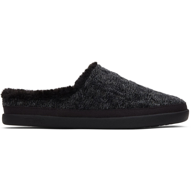 TOMS Sage Polyester Blend Women's Black Slippers