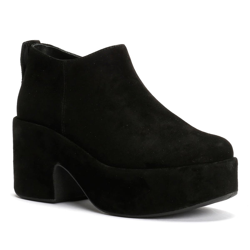 FitFlop Platfforms Heeled Short Suede Women's Black Boots