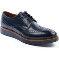 Base London Joe Leather Men's Navy Brogues Shoes
