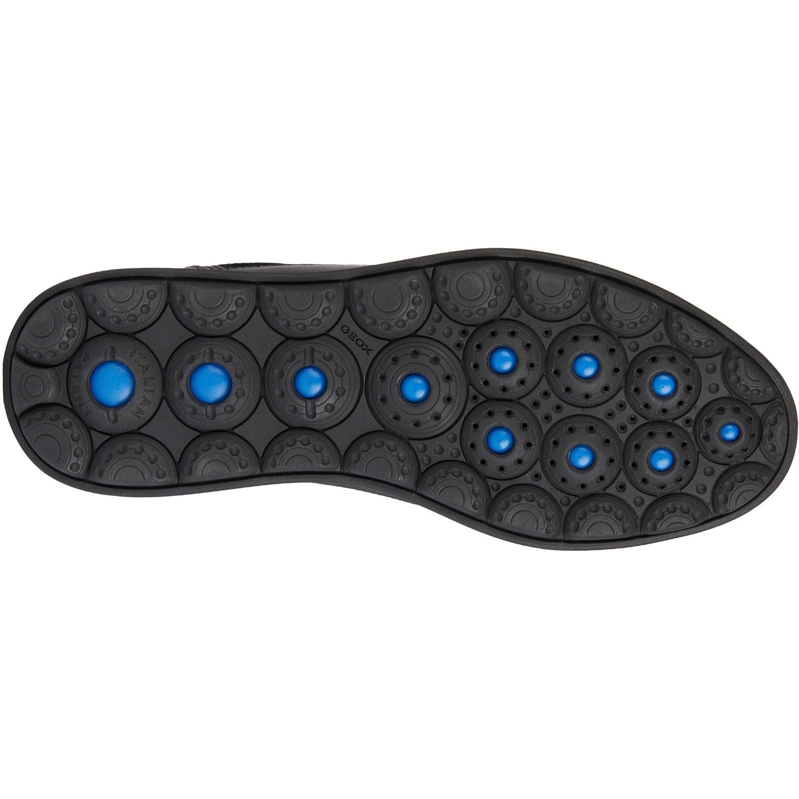 Geox U SPHERICA EC12 Leather Bovine Full Grain Men's Black Sneakers