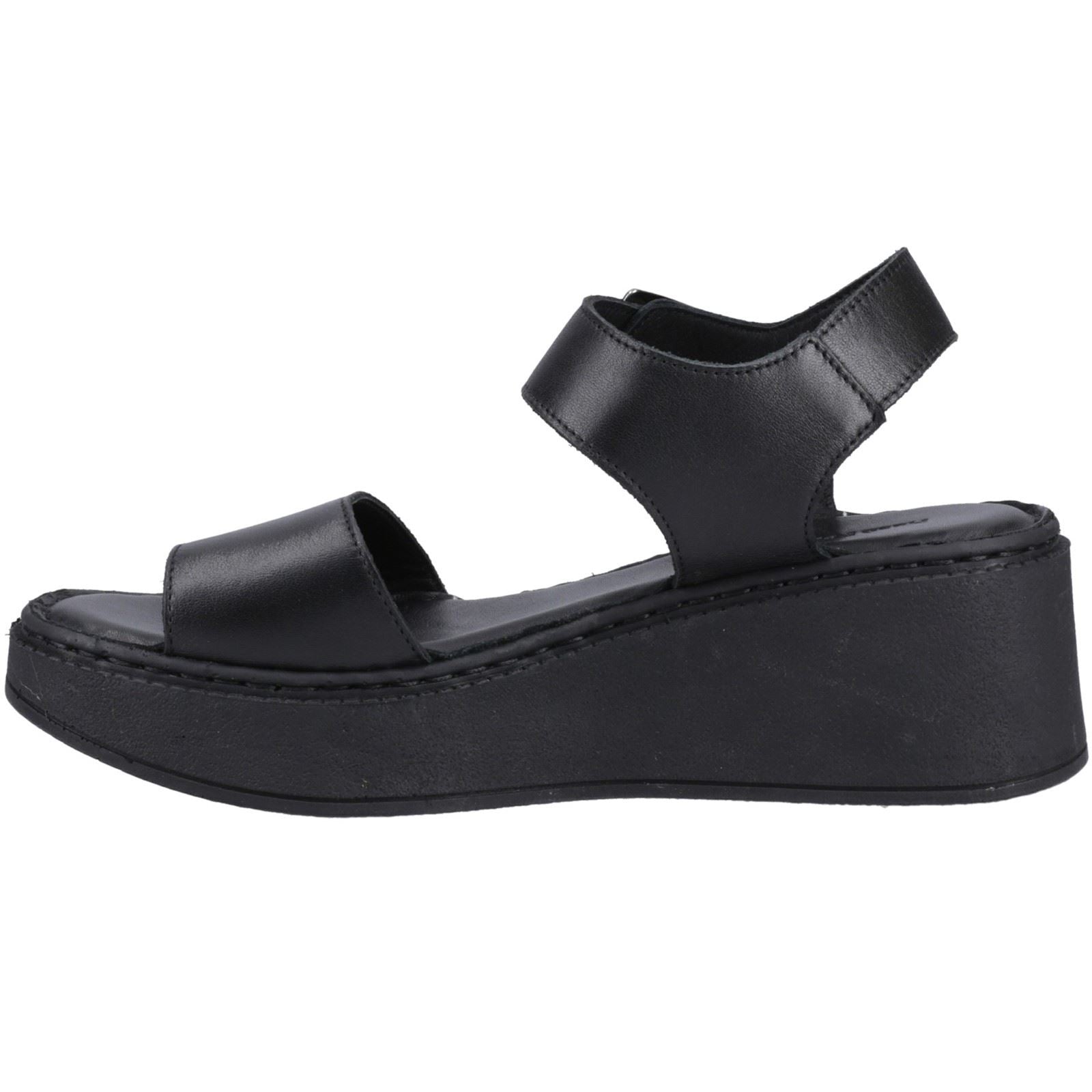 Hush Puppies Beatrix Wedge Leather Women's Black Wedges