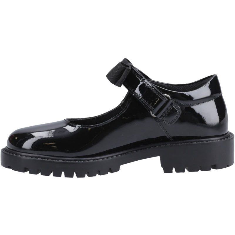 Hush Puppies Astrid Bow Leather Girls's Black Shoes