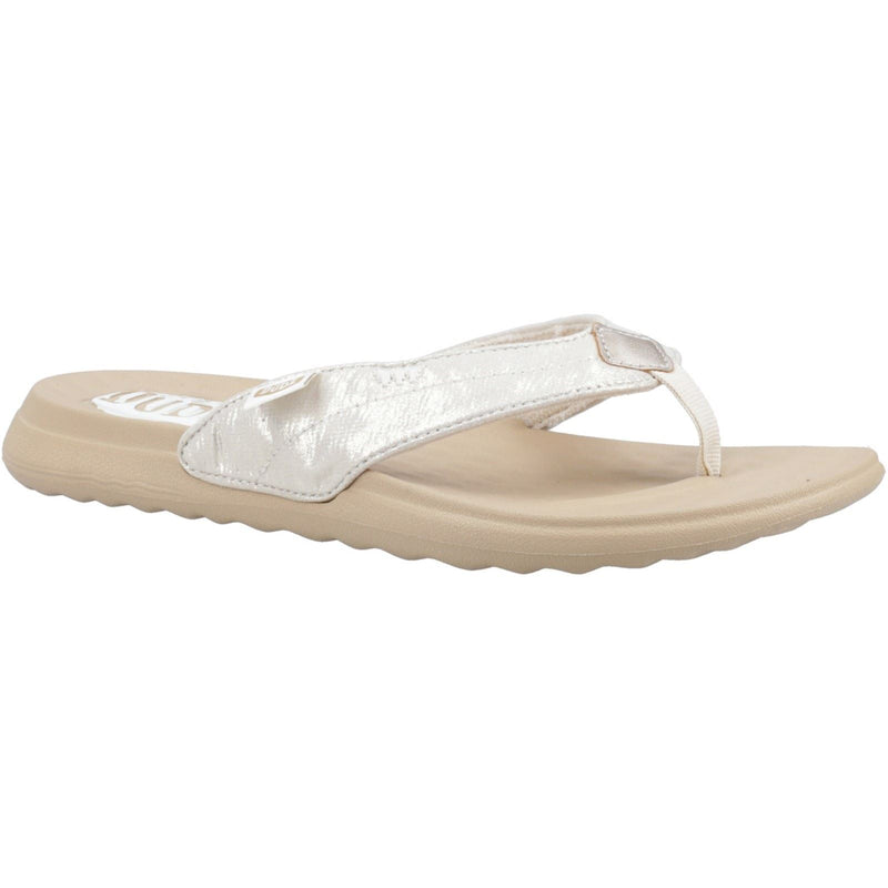 HEYDUDE Christi Flip Classic Synthetic Women's Gold Sandals