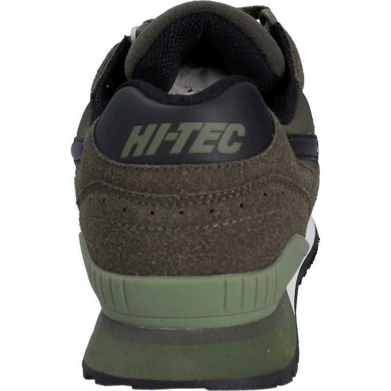 Hi-Tec Silver Shadow PU Suede/Synthetic Men's Dark Olive Lace-Up Shoes