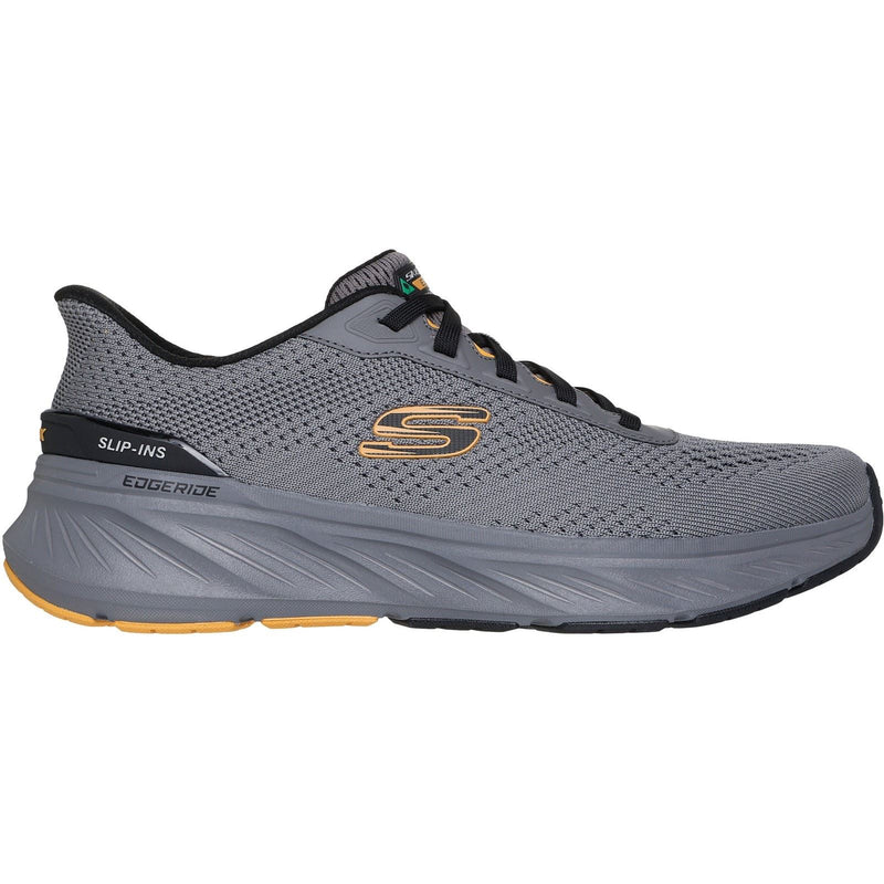 Skechers Edgeride Textile Men's Charcoal/Yellow Sneakers