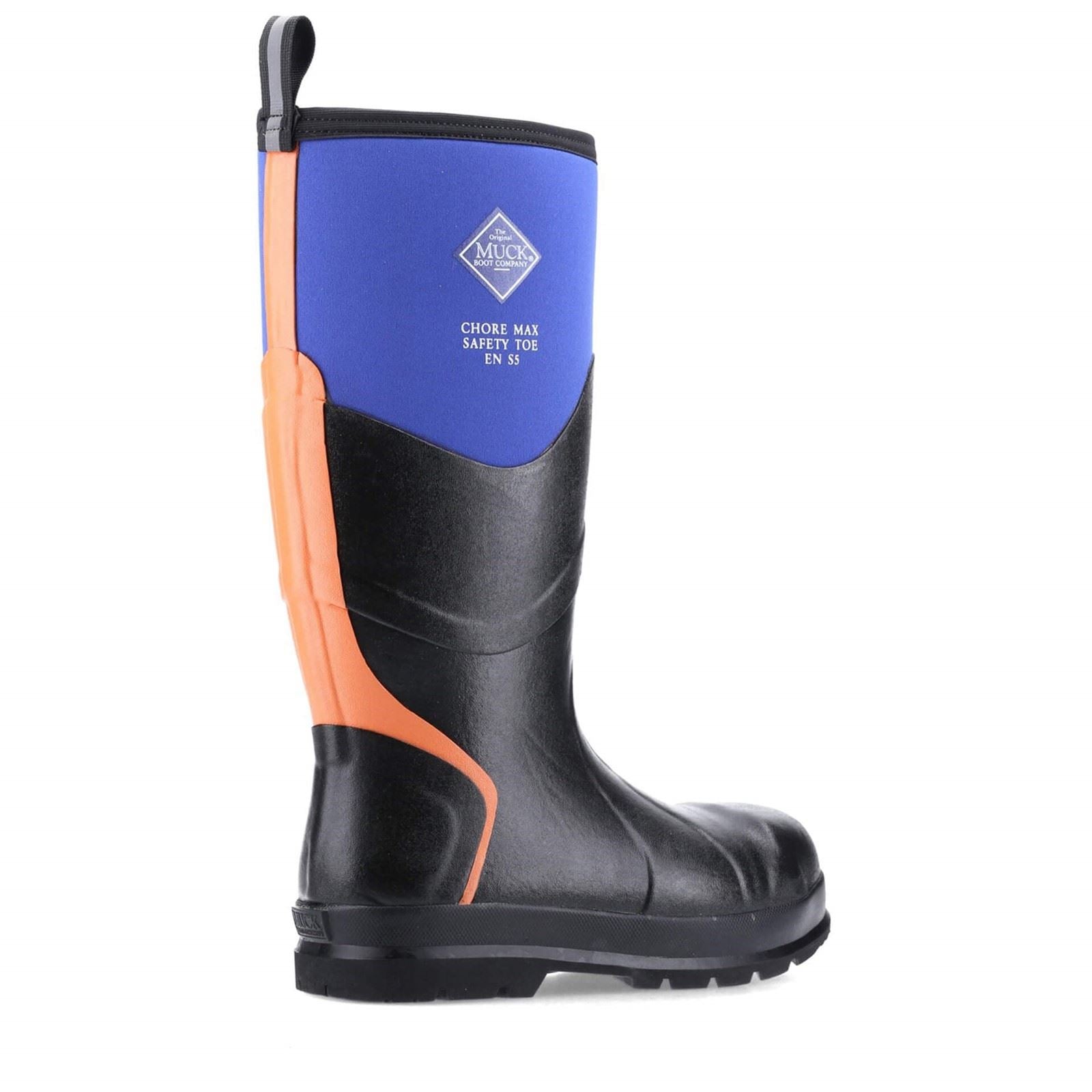 Muck Boots Chore Max S5 Rubber Blue/Orange Wellington Boots