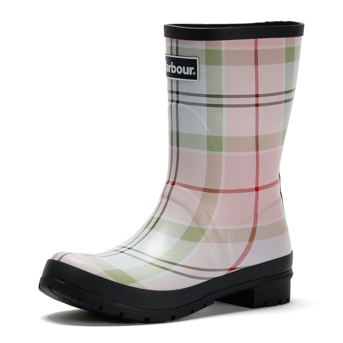 Barbour Banbury Mid Cut Women's Cherry Blossom Tartan Wellington Boots