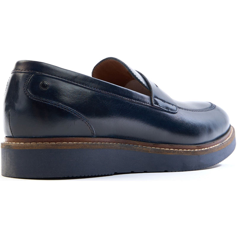 Base London Sid Leather Men's Navy Loafers