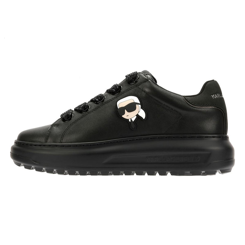Karl Lagerfeld Kapri Lug Karl NFT Lo Lace Leather Women's Black Sneakers
