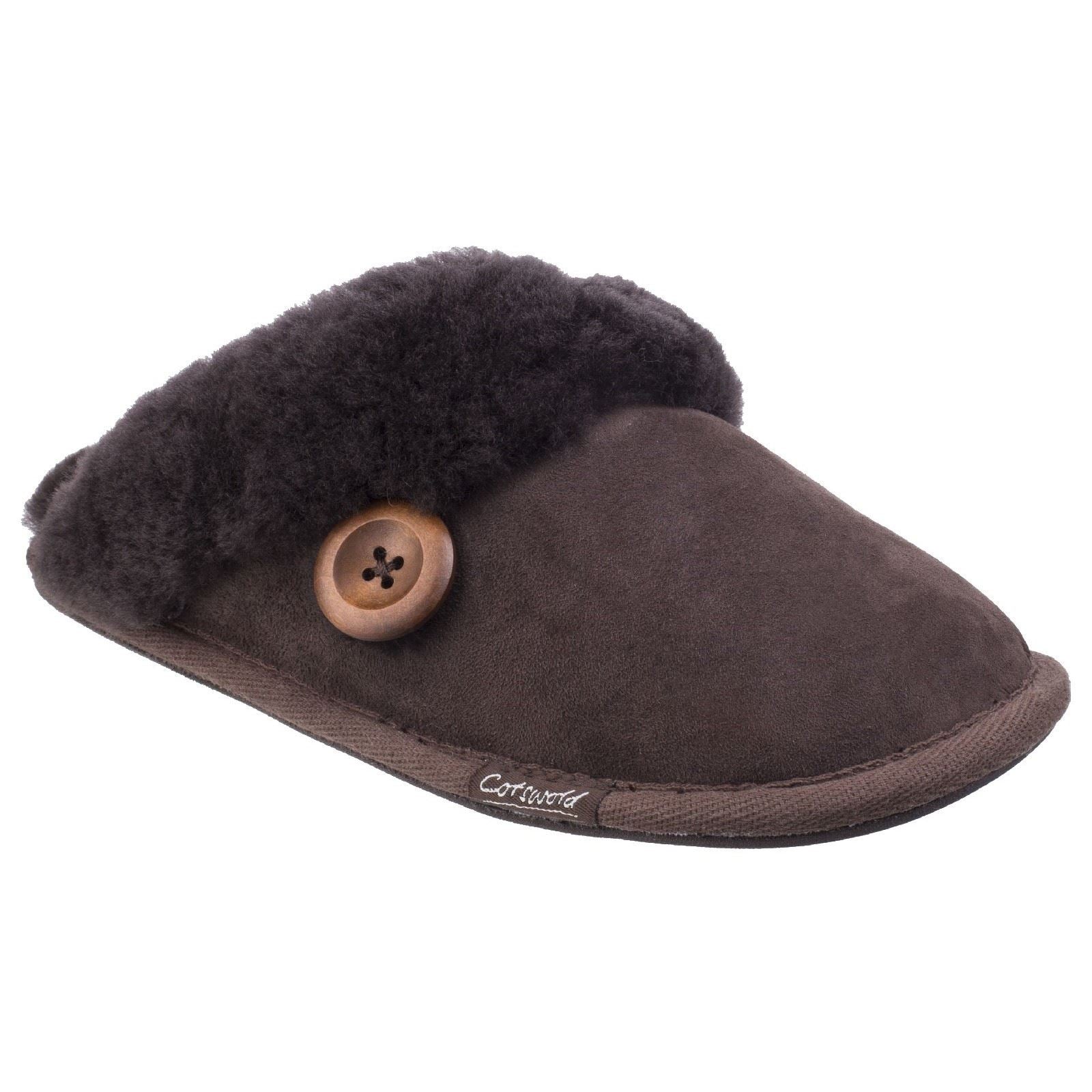Cotswold Lechlade Leather Women's Chocolate Mules