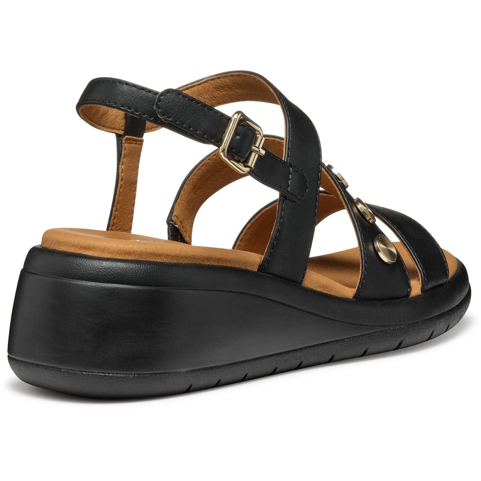 Geox D MELICONIA Synthetic Synthetic Women's Black Wedges