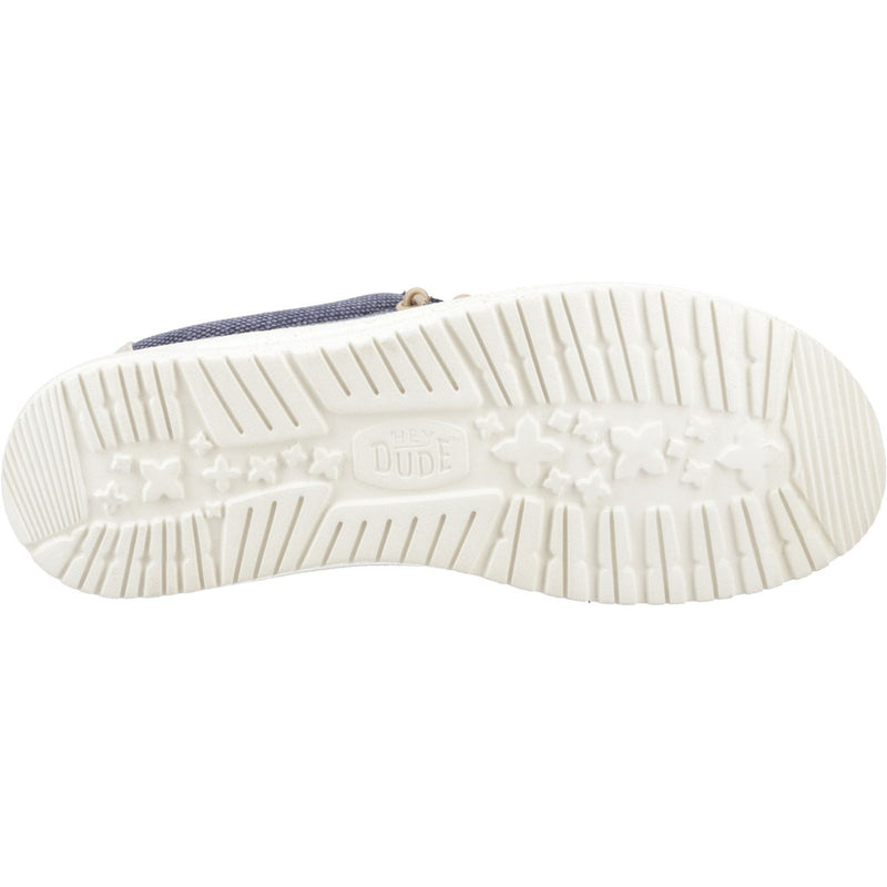 HEYDUDE Wally Coastline Canvas Men's Navy Boat Shoes