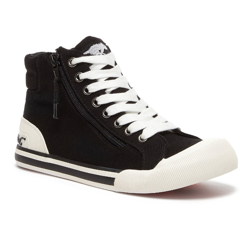 Rocket Dog Jazzin Hi Cotton Women's Black Sneakers