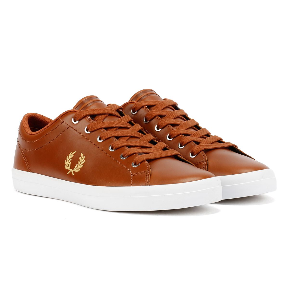Fred Perry Baseline Leather Men's Tan/Champagne Sneakers