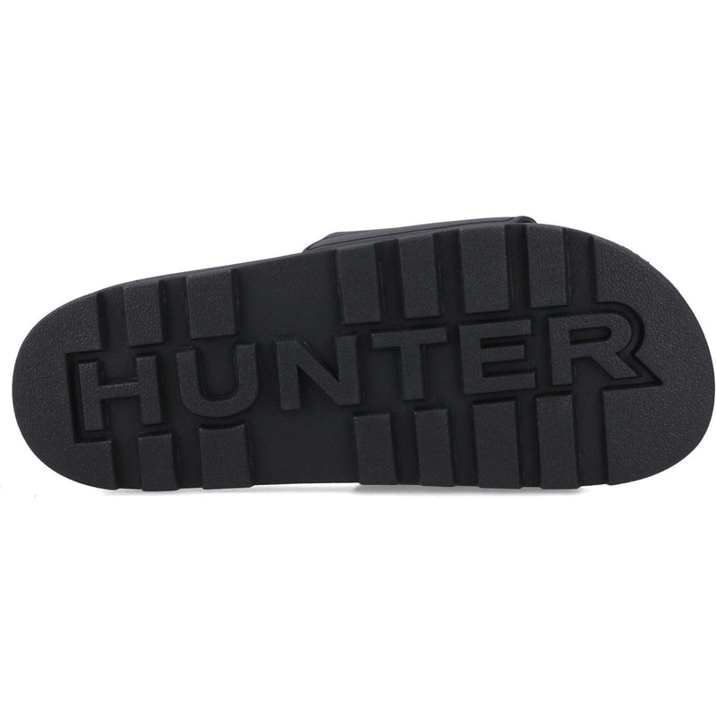 Hunter Core Embossed Slider Synthetic Black Slides