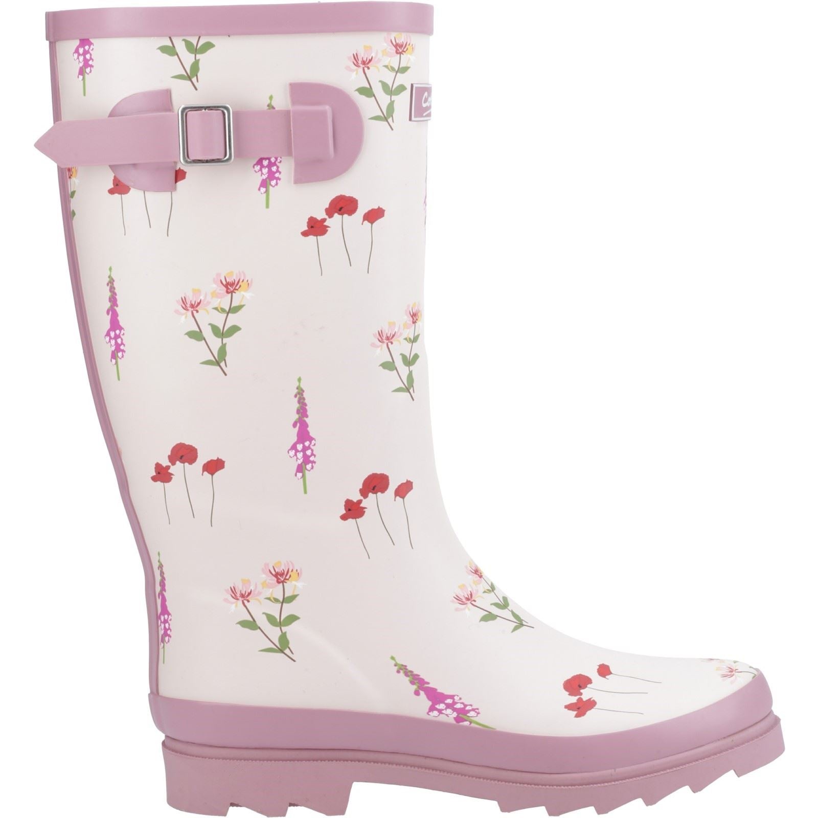 Cotswold Wildflower Tall Rubber Women's Pink Wellington Boots