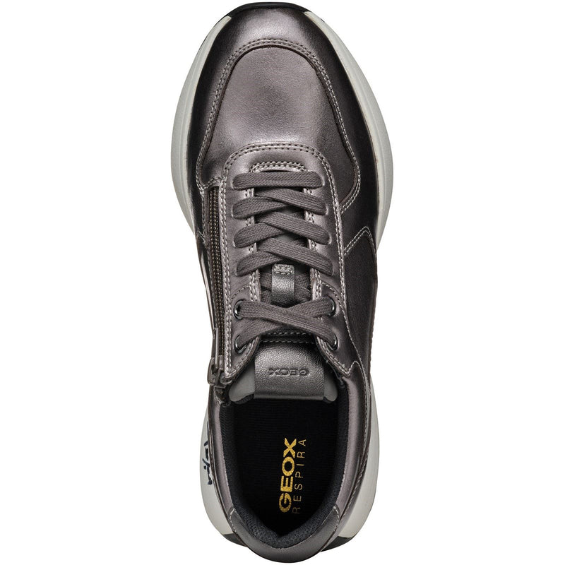 Geox D Amabel A Leather Women's Gun Sneakers