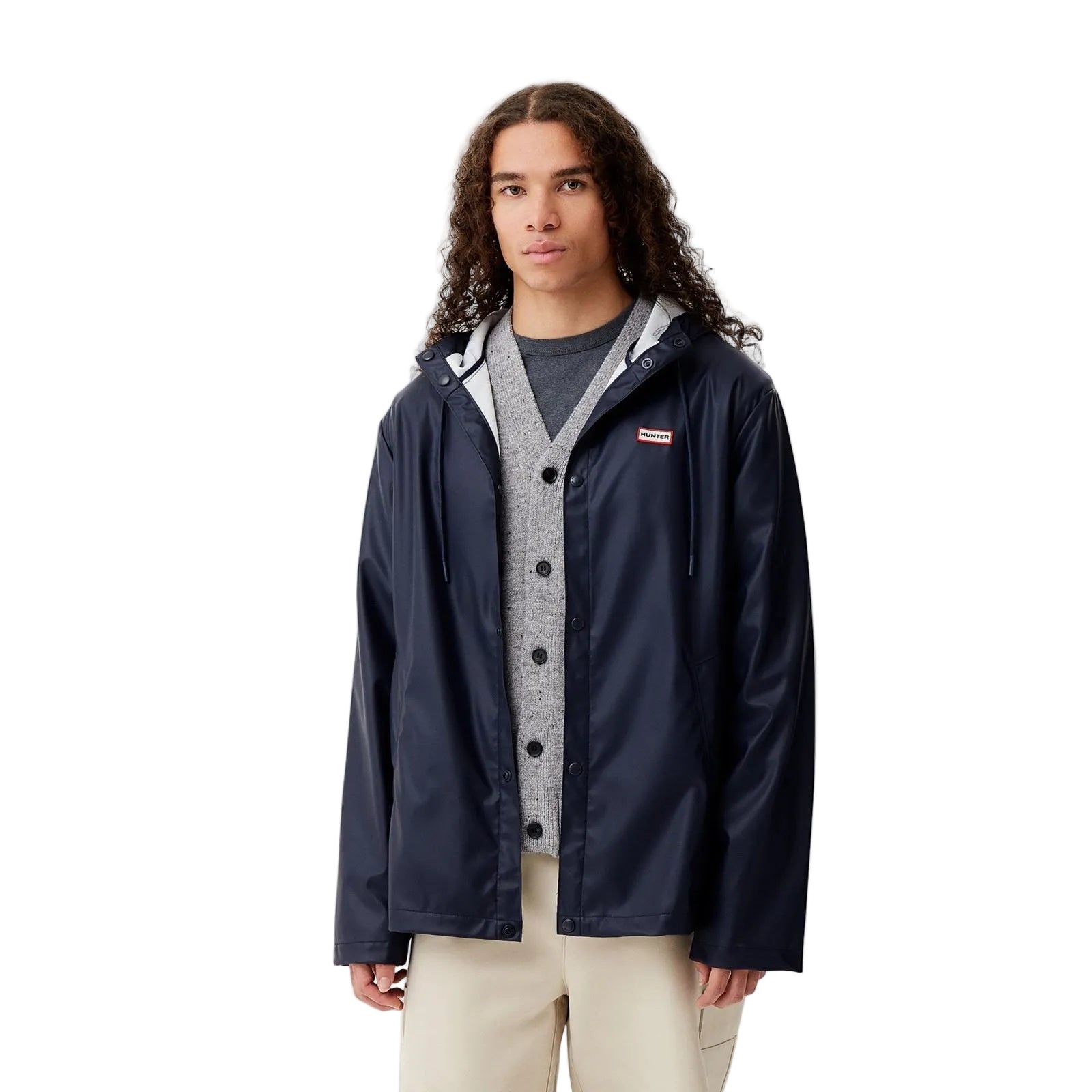Hunter Izzy Hooded Unisex Adults Blue Jacket