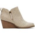 TOMS Goldie Textile Women's Natural Heeled Ankle Boots