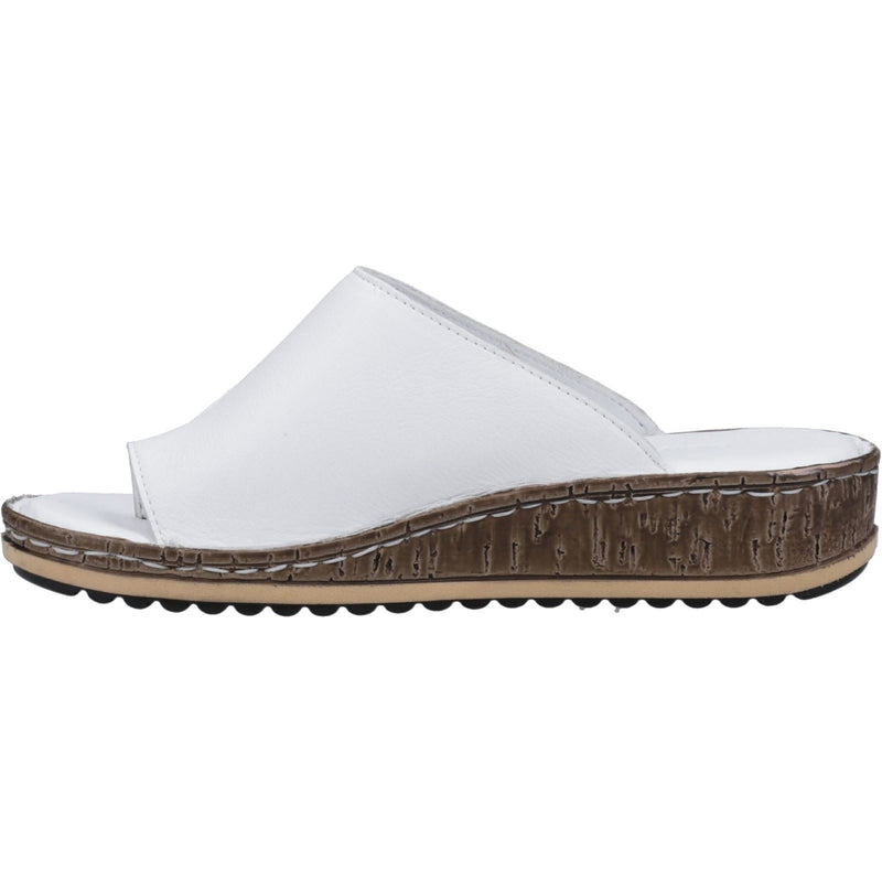 Hush Puppies Elissa Toepost Suede Women's White Sandals