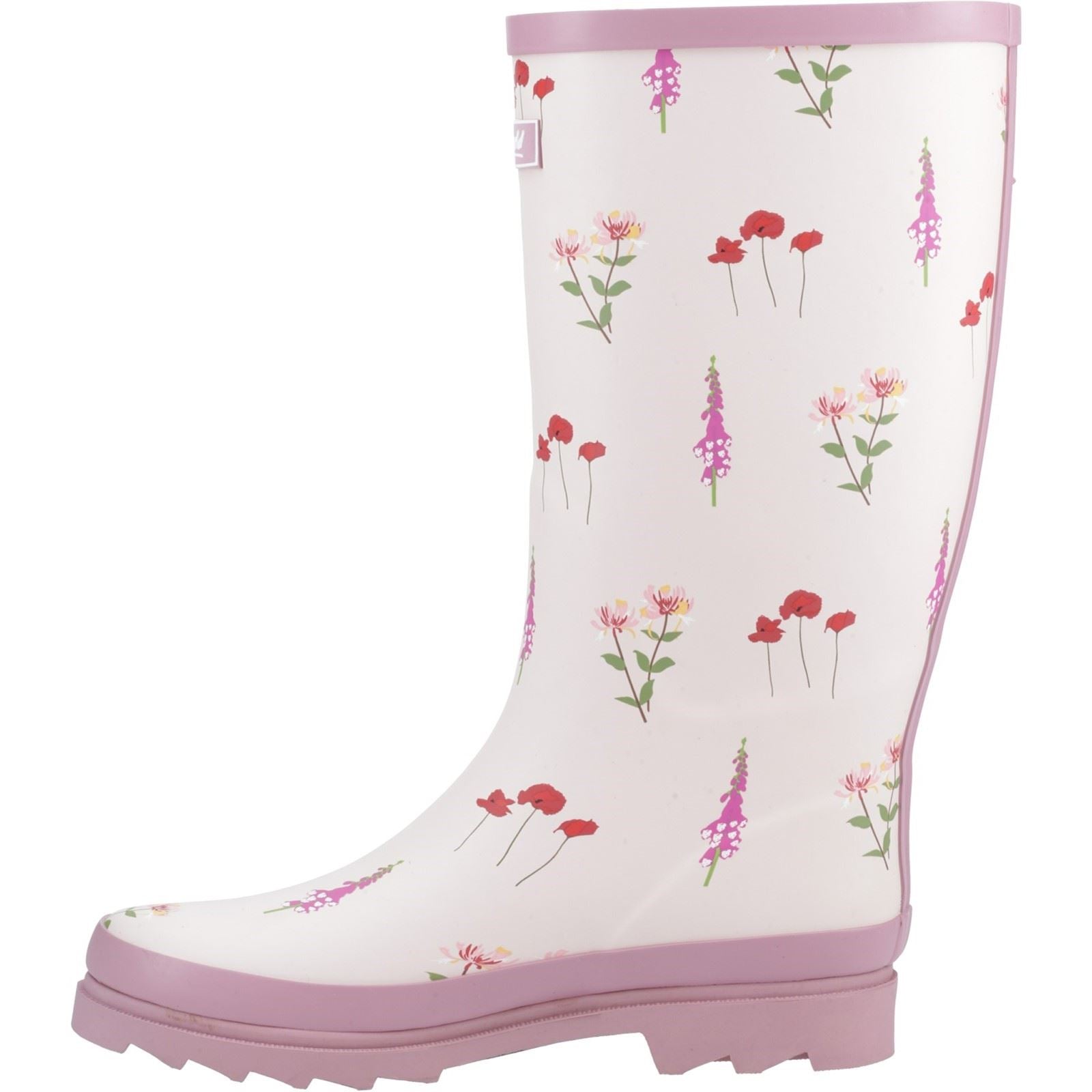 Cotswold Wildflower Tall Rubber Women's Pink Wellington Boots