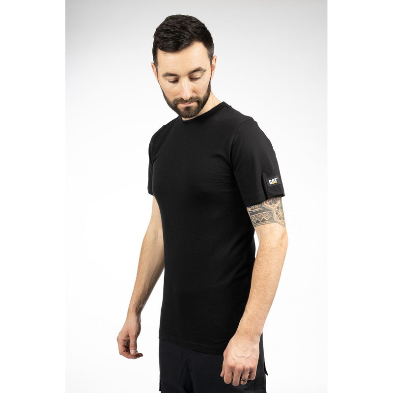 Caterpillar Essentials Short-sleeve Cotton Men's Black T-Shirt