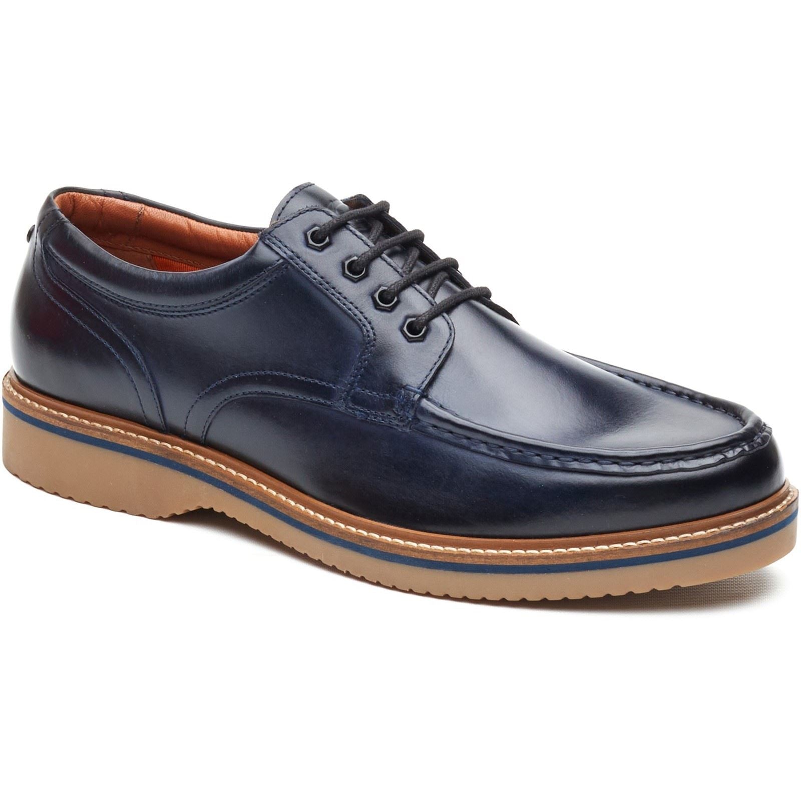 Base London Langdon Leather Men's Navy Boat Shoes
