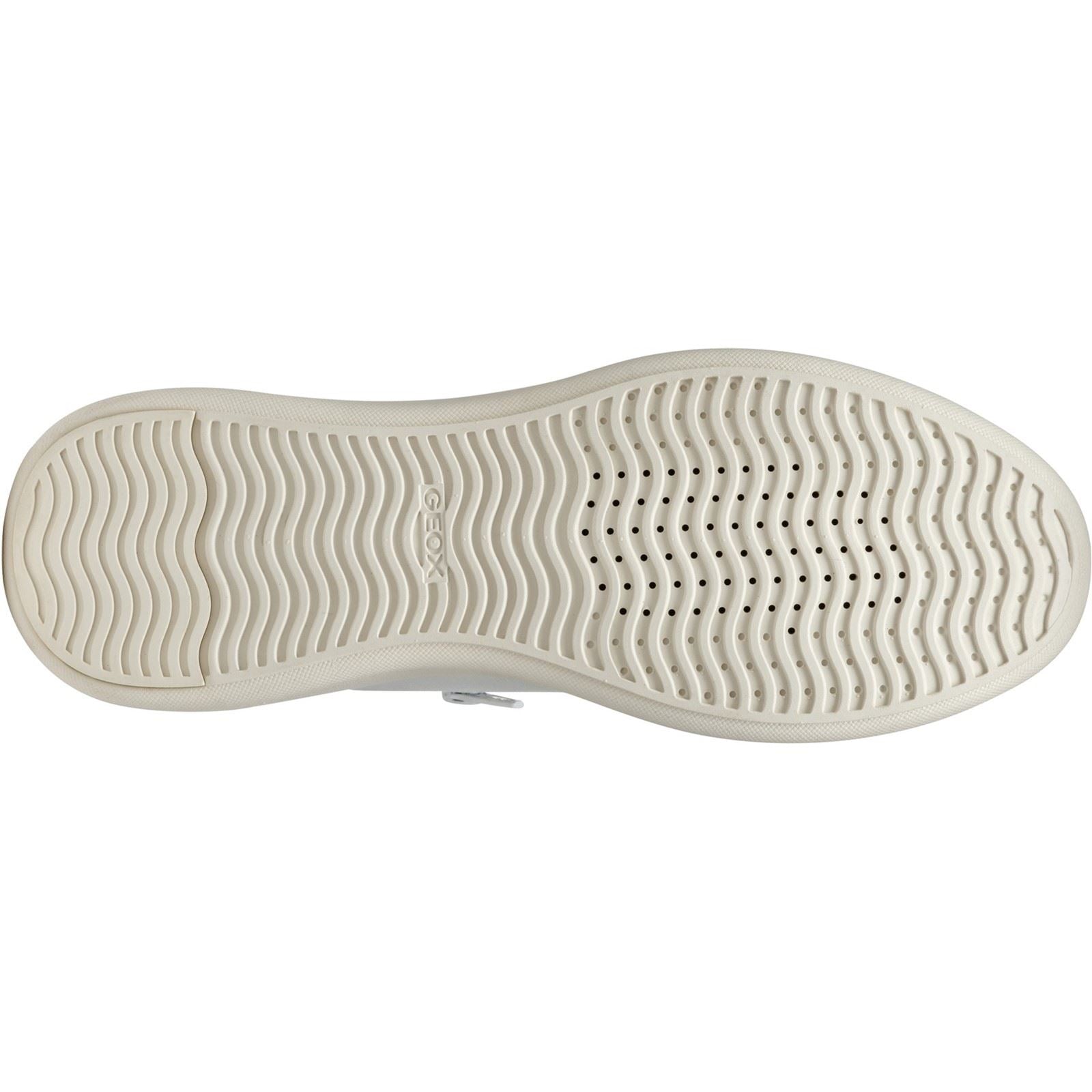 Geox D SUNNETTY Synthetic Synthetic Women's White/Silver Sneakers