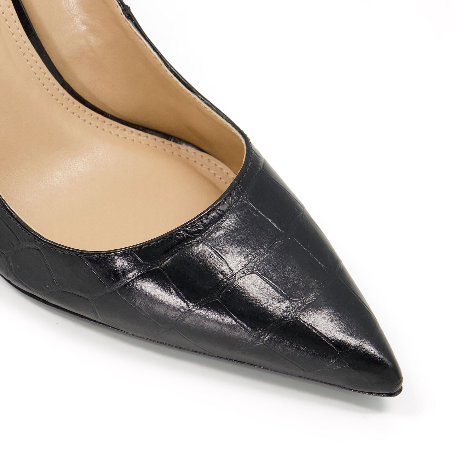 Dune Bold Leather Women's Black Heels