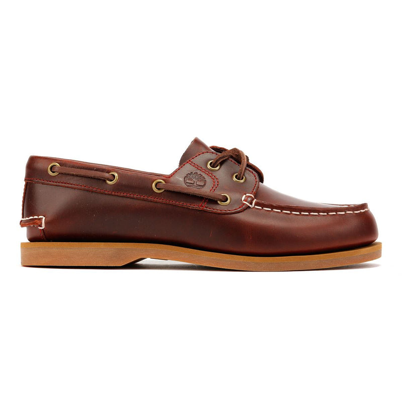 Timberland Classic 2 Eye Leather Women's Burgundy Boat Shoes