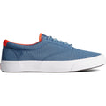 Sperry Striper II CVO SeaCycled Salt-Washed Twill Uppers Men's Grey Sneakers