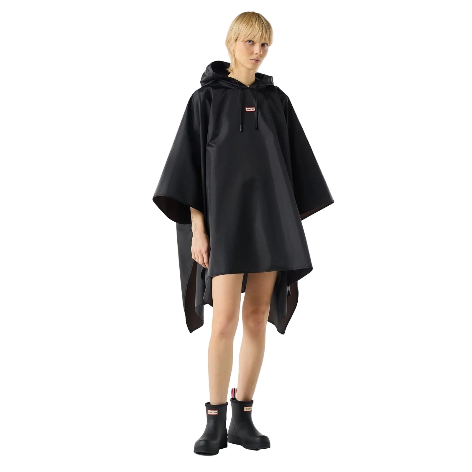 Hunter Hunter Packable Unisex Adults Black Rain Ponchos - One Size