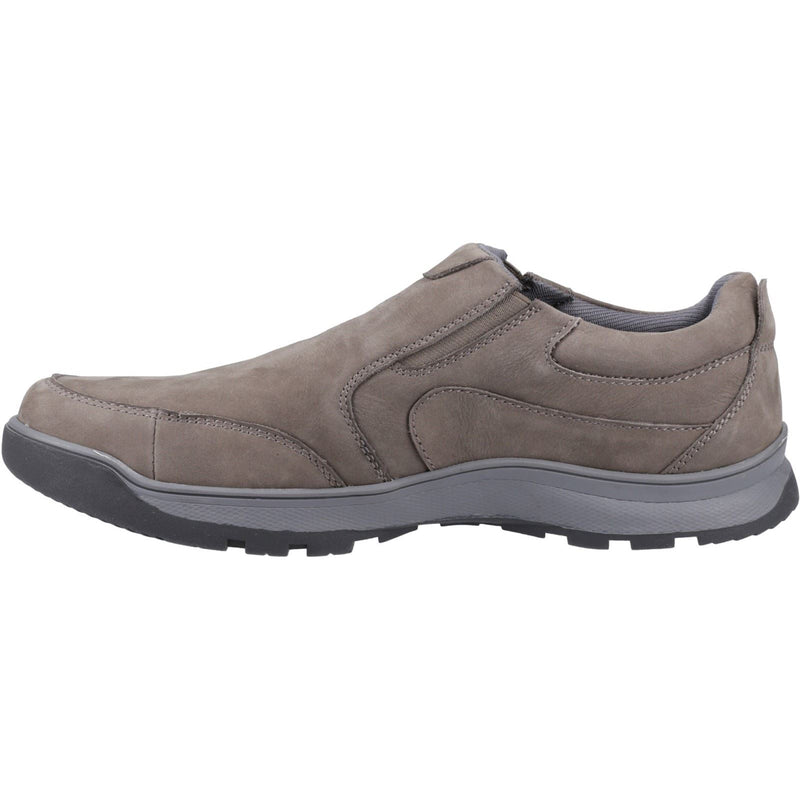 Hush Puppies Jasper Leather Men's Grey Nubuck Moccasins Shoes