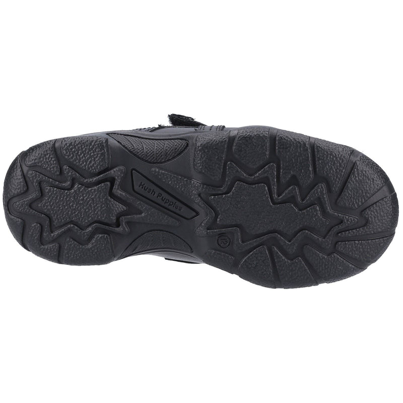 Hush Puppies Arlo Youth Boys Black Leather Shoes