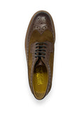 Chapman & Moore Longwing Brogue Leather/Suede Men's Mahogany/Tobacco Shoes